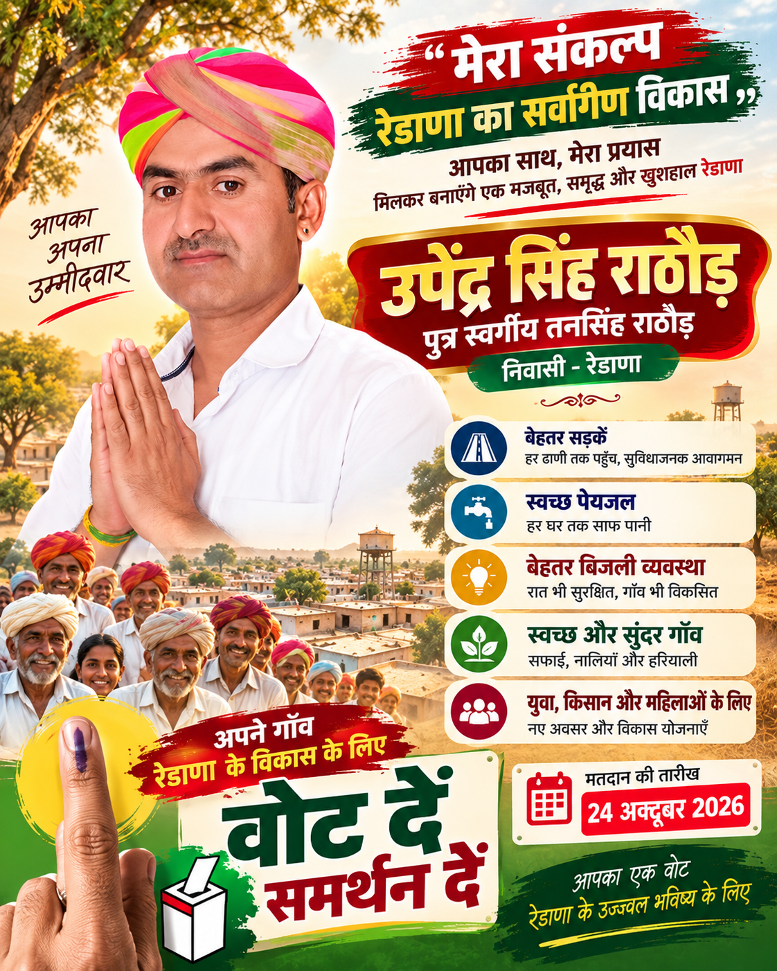 मेरा संकल्प रेडाणा का सर्वांगीण विकास